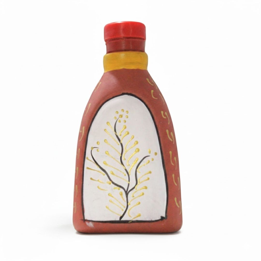 Tree Printing Clay Bottle for Eco-Friendly Living - 007